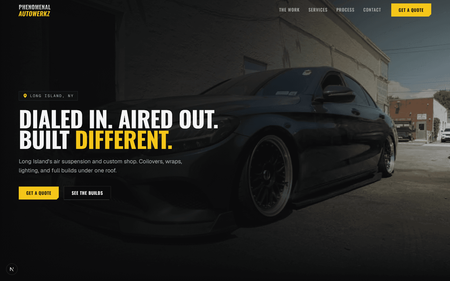 Phenomenal Autowerkz homepage preview